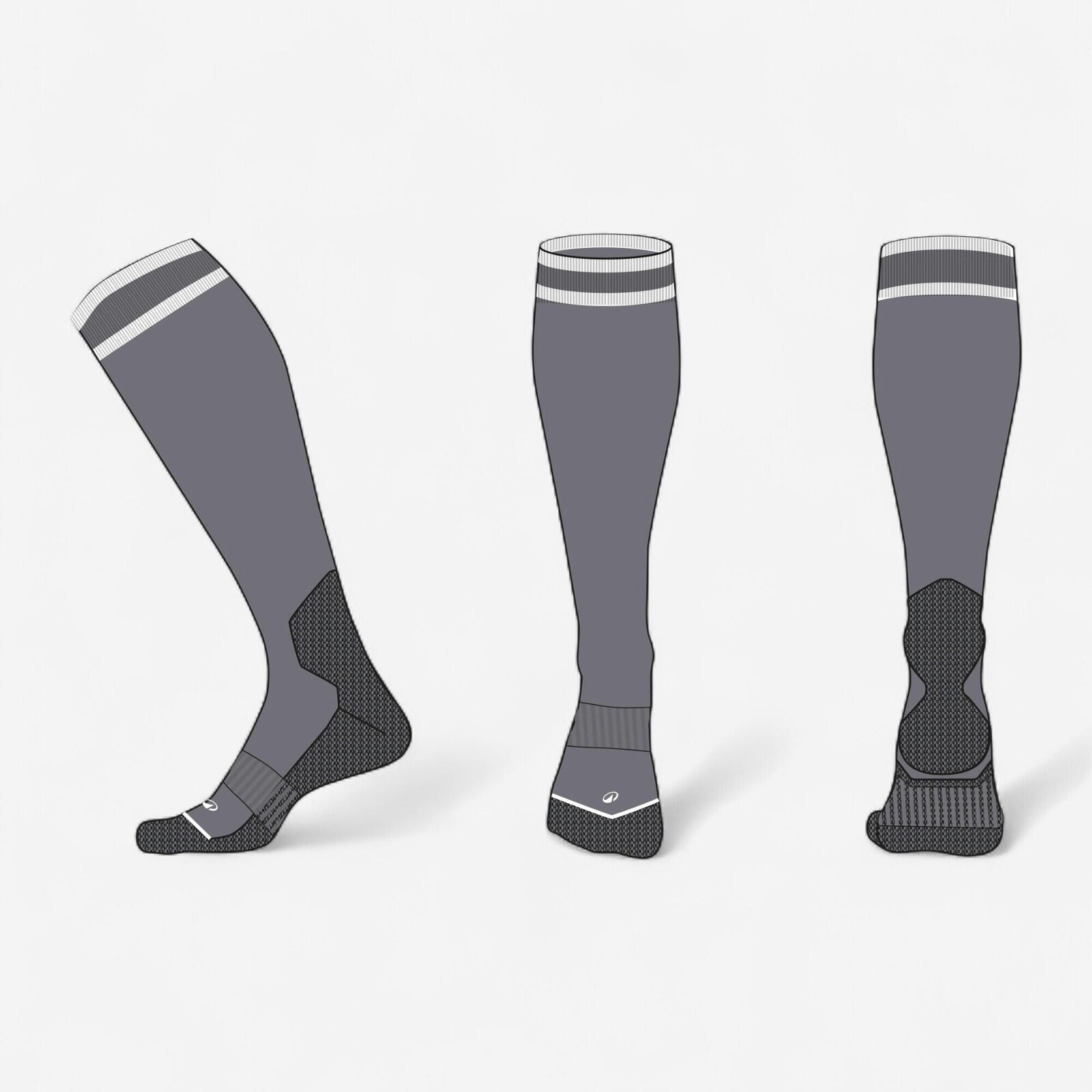 Detské lyžiarske hrejivé ponožky 100 sivé