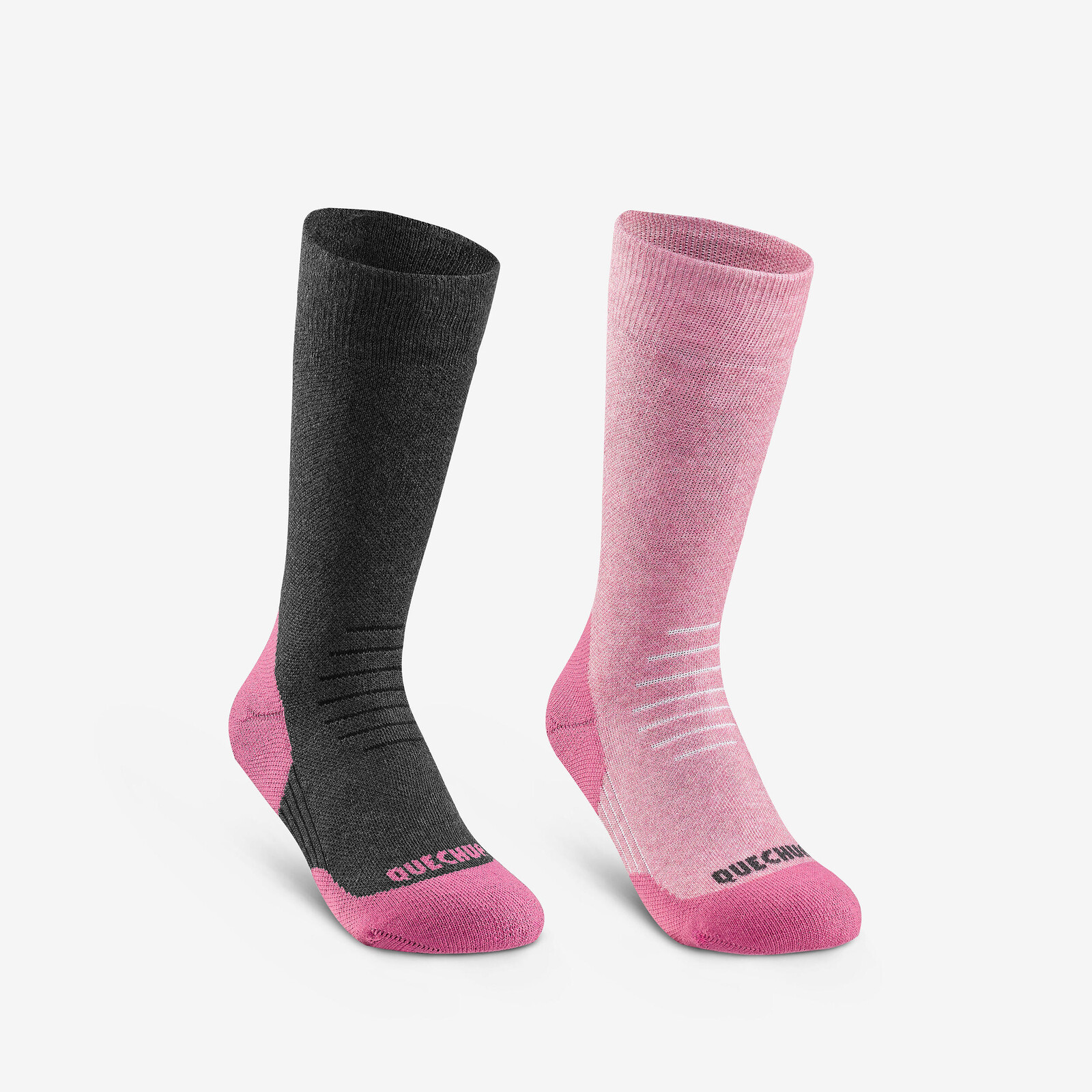 Detské hrejivé turistické ponožky SH100 ružové