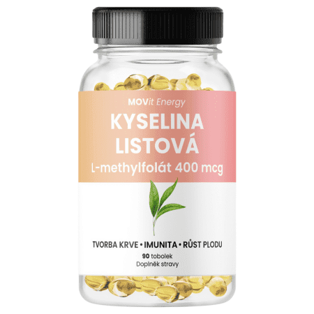 MOVit Kyselina listová L-metylfolát 90 kapsúl
