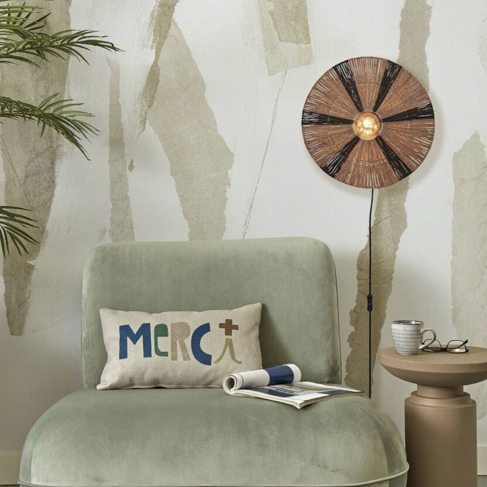 GOOD & MOJO Iguazu svetlo Ø 40 cm prírodná/čierna