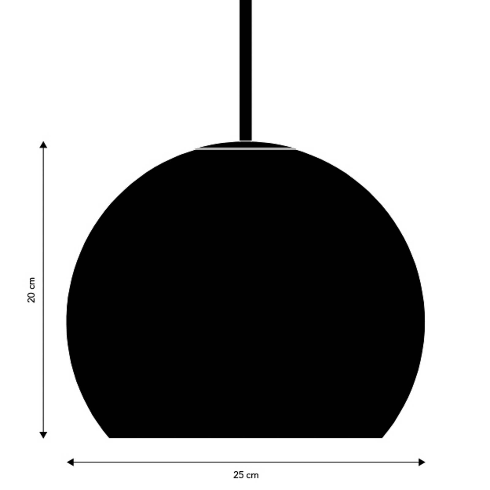 FRANDSEN Závesné svietidlo Ball Glass, pieskovo šedá, Ø 25 cm
