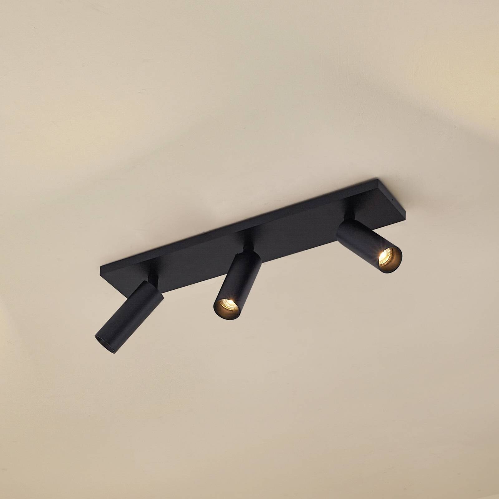 Arcchio Stropné bodové svetlá Brinja Slim, čierne, 3-pl. GU10 MR11