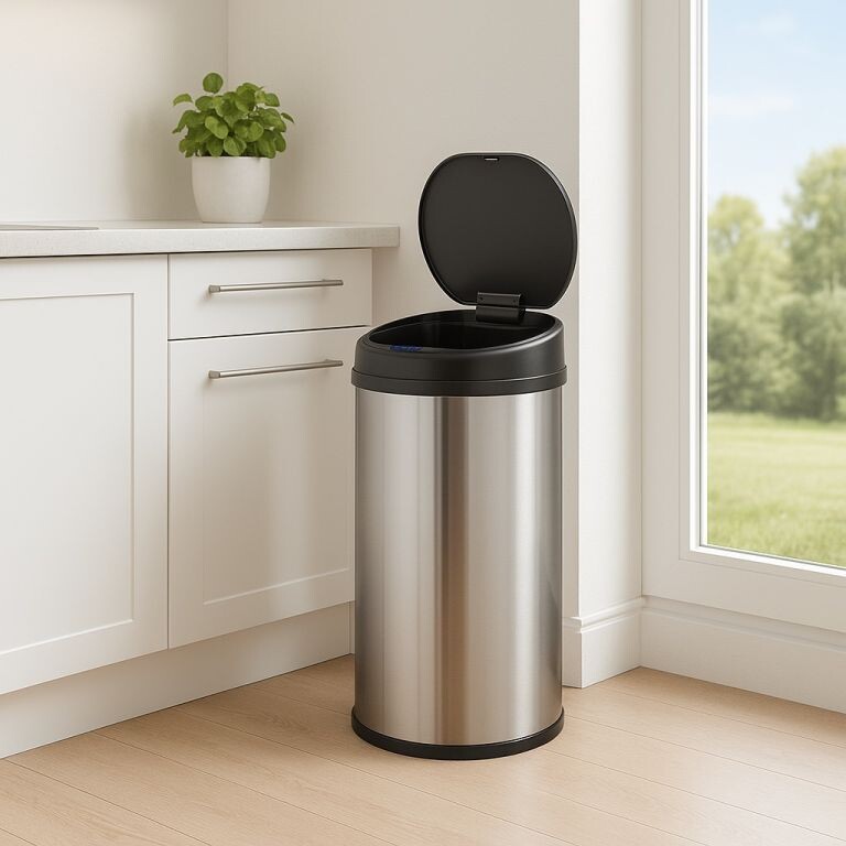 Automatický odpadkový kôš 50 l so senzorom, nerez,strieborny