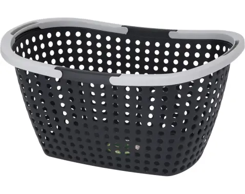 Nákupný košík 15 l, čierny, recyklovaný plast%