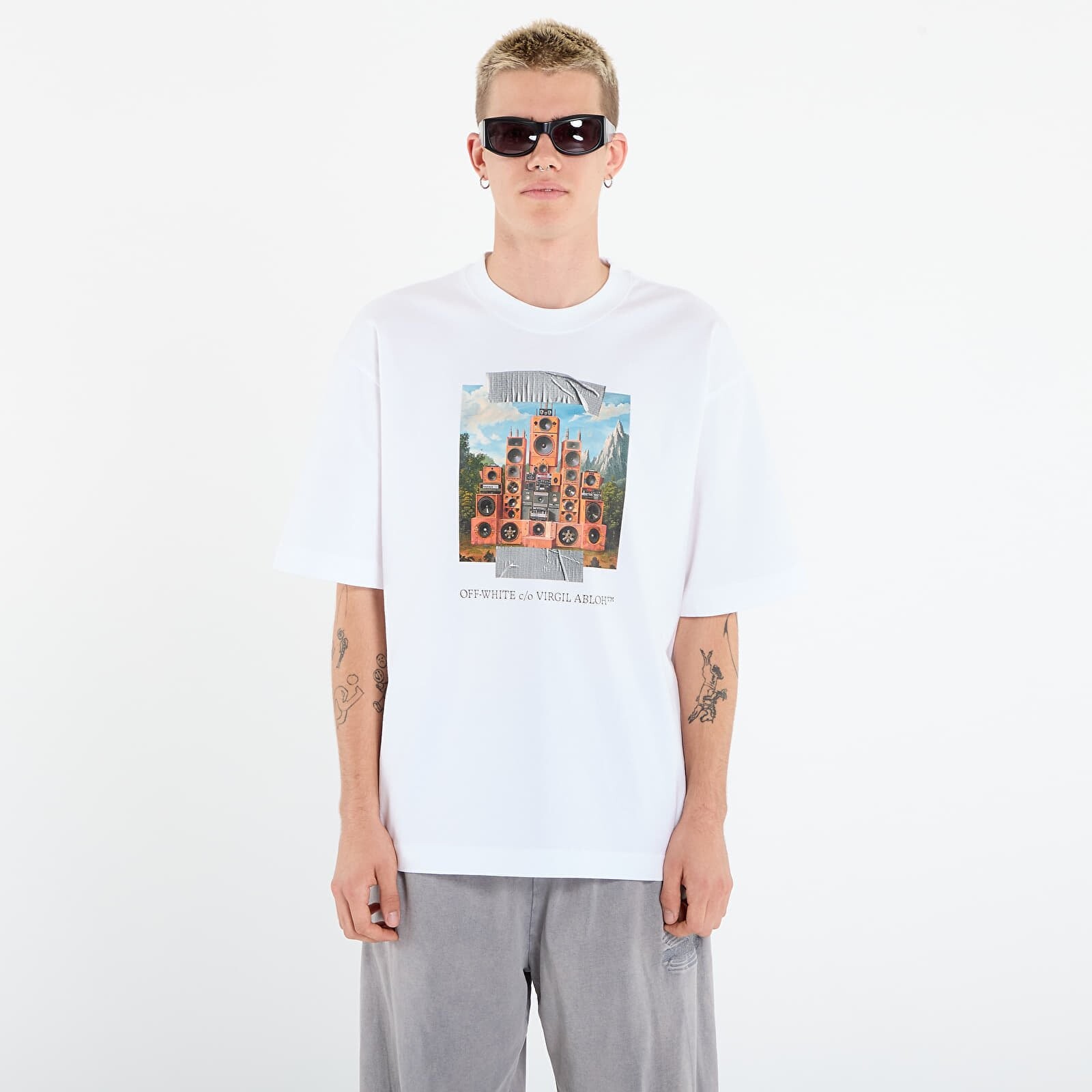 Tričko Off-White Train Off Skate S/S Tee White/ Black L