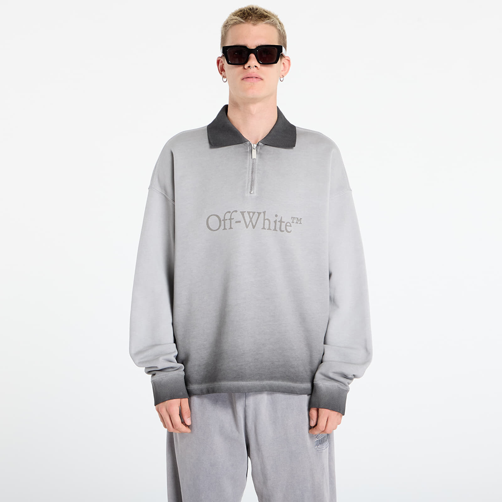 Mikina Off-White Laundry Fleece L/S Polo Degradé Black L