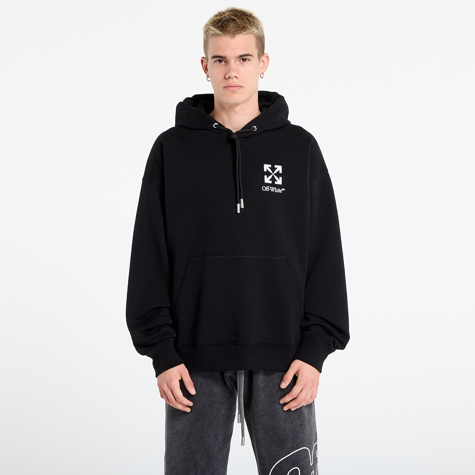 Mikina Off-White Small Arrow Skate Hoodie Black/ White L