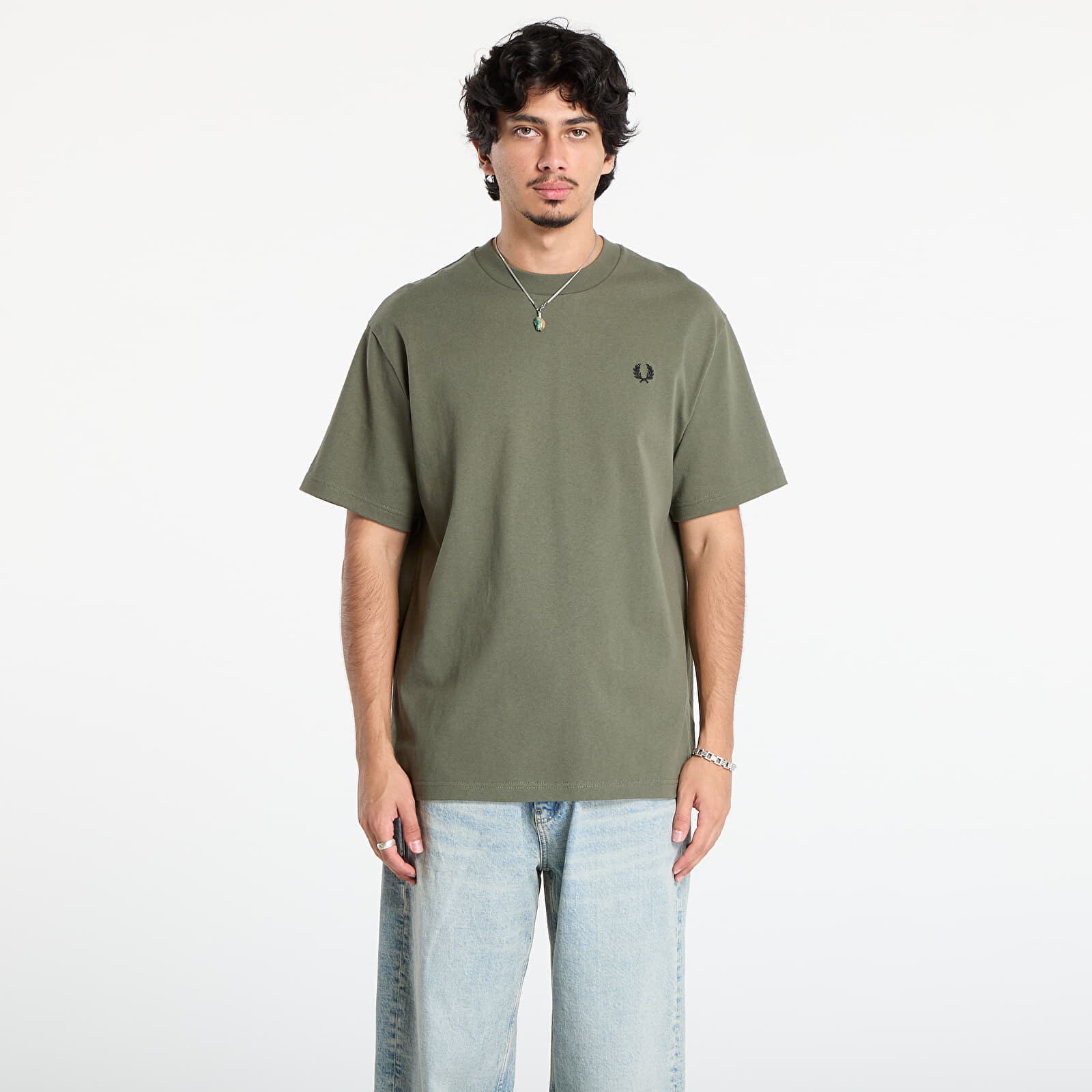 Tričko FRED PERRY Relaxed T-Shirt Laurel W Green L