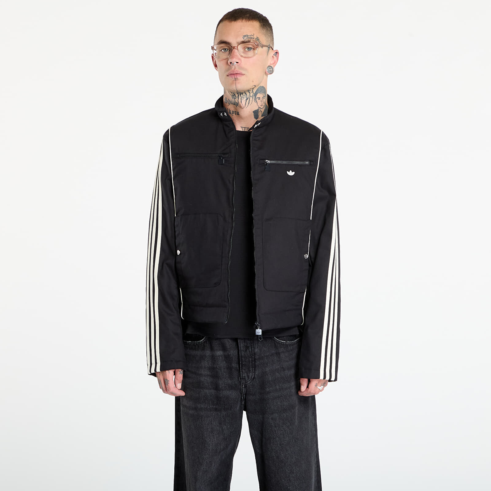 Bunda adidas Premium Waxed Jacket Black/ Black/ Off White M