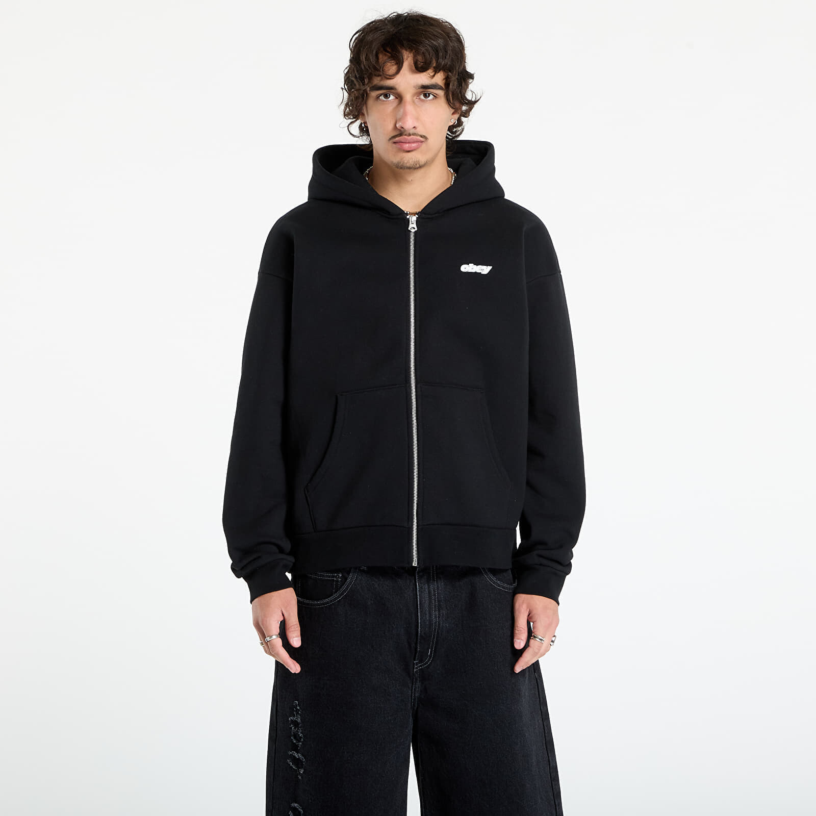 Mikina OBEY Gaze Extra Heavy Zip Hood Black L