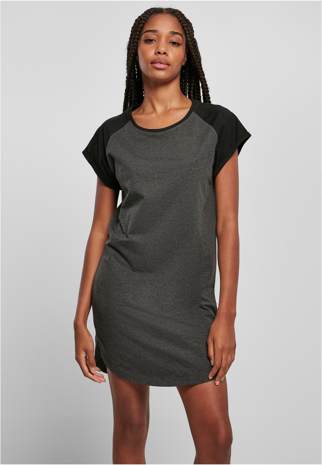Women's dress Raglan Tee gray/black