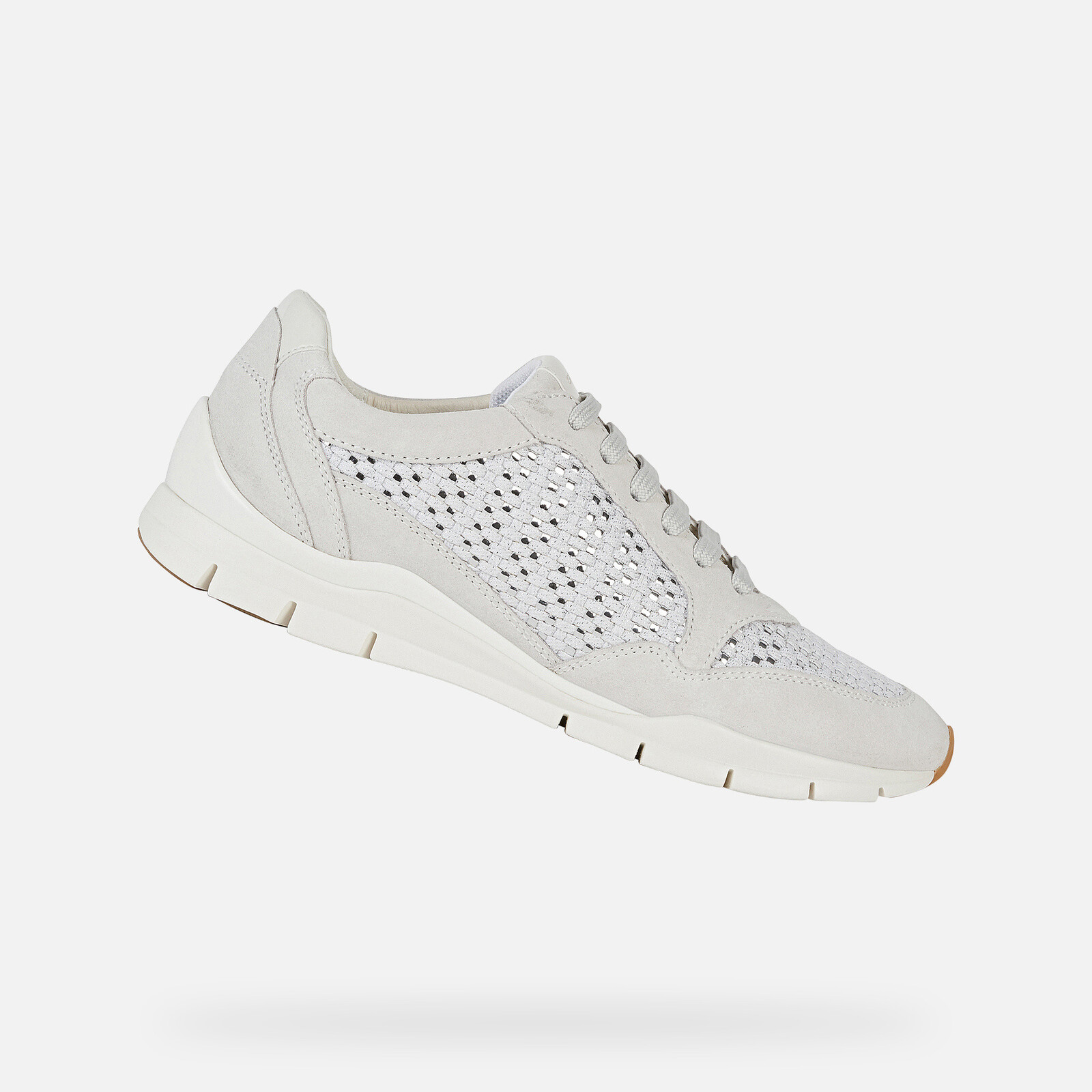 White women's sneakers Geox Sukie - Women's