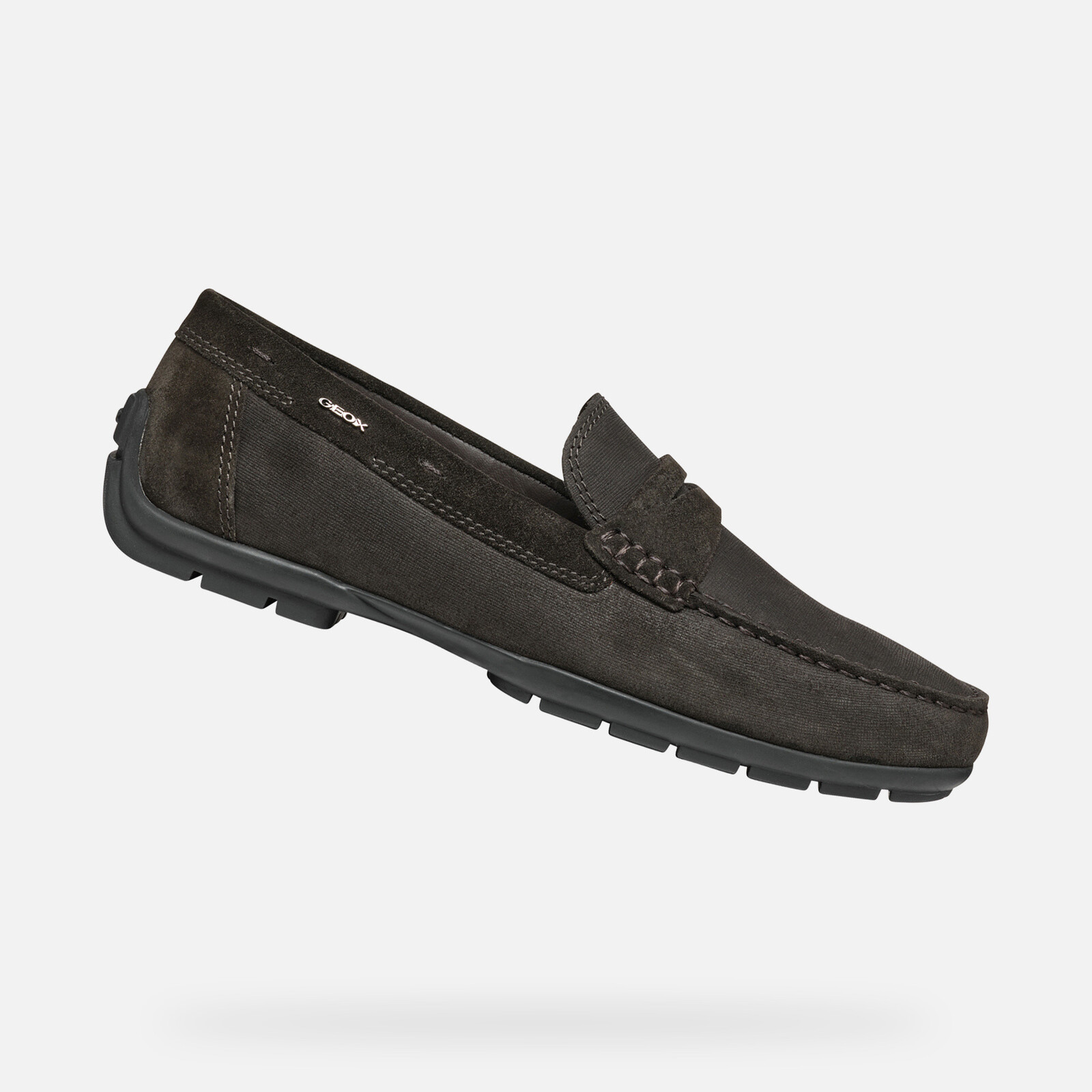 Brown men's moccasins Geox Moner 2Fit - Men's