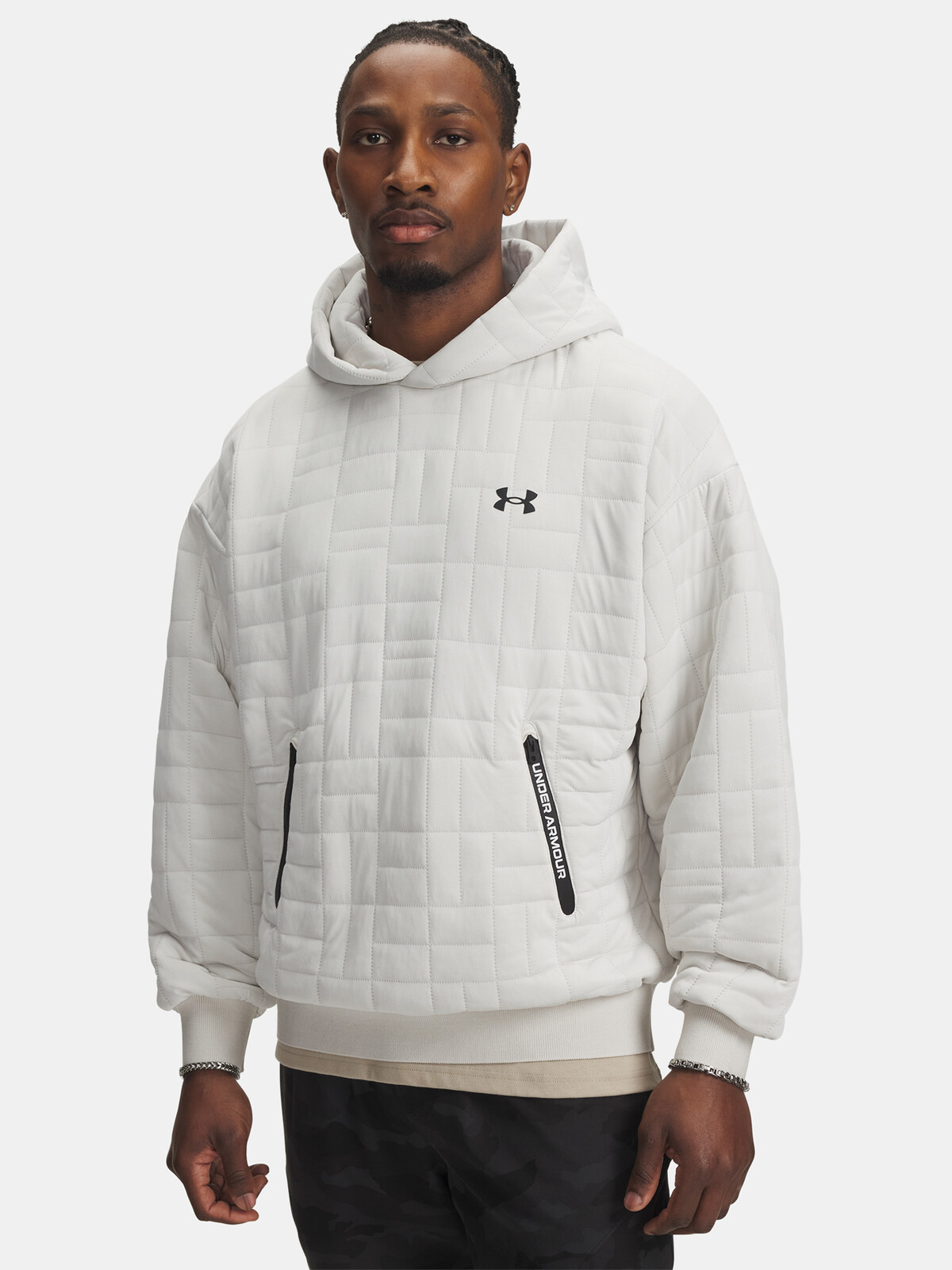 Men's sweatshirt Under Armour UA Unstoppable Flc Txtr Hdy-WHT - Men's