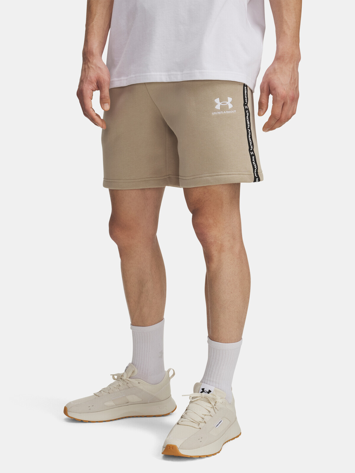 Men's shorts Under Armour UA Icon Fleece Short Taping-BRN - Men's