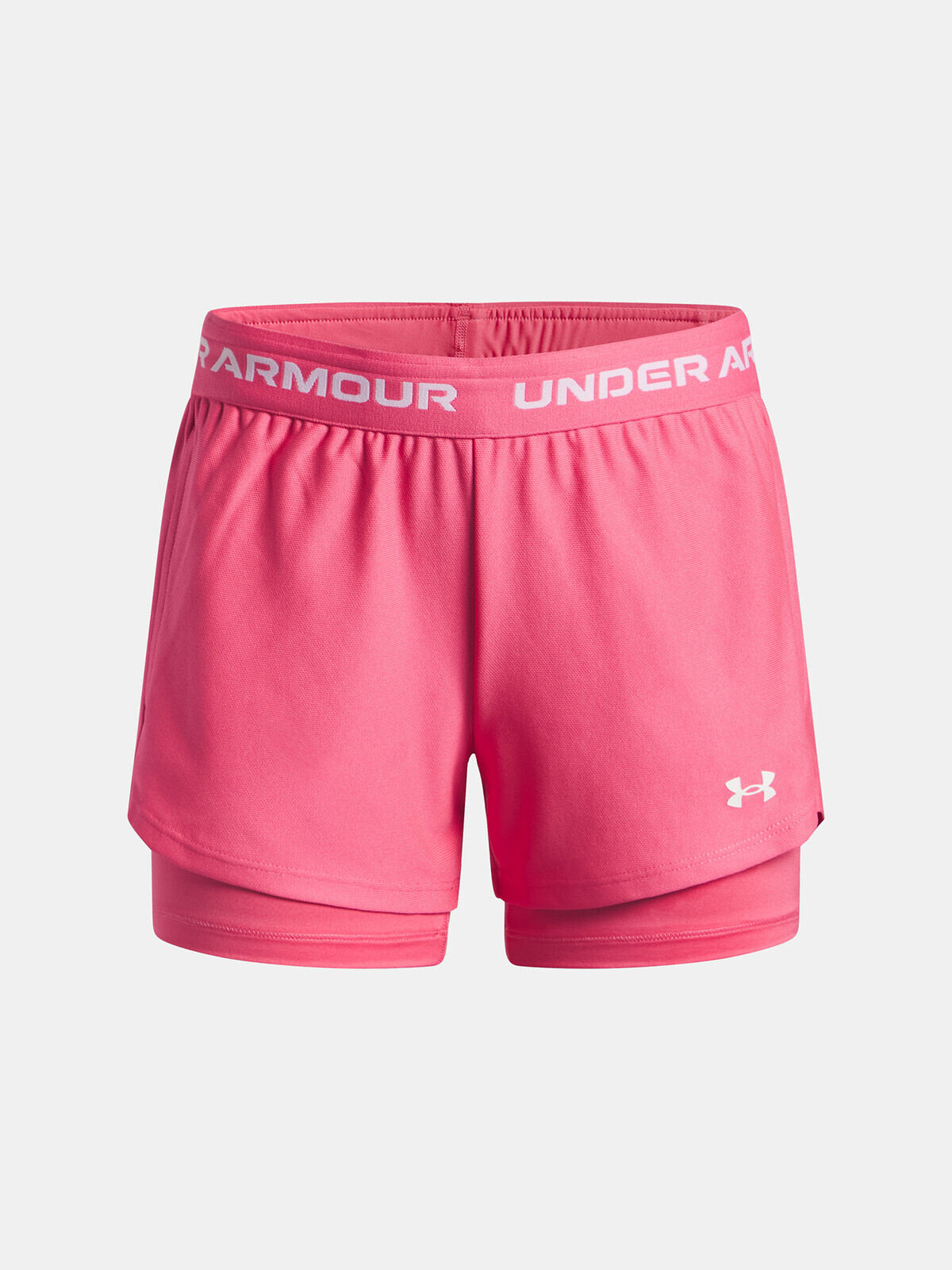 Girls' shorts Under Armour UA Tech Play Up 2n1 Short-PNK - Girls