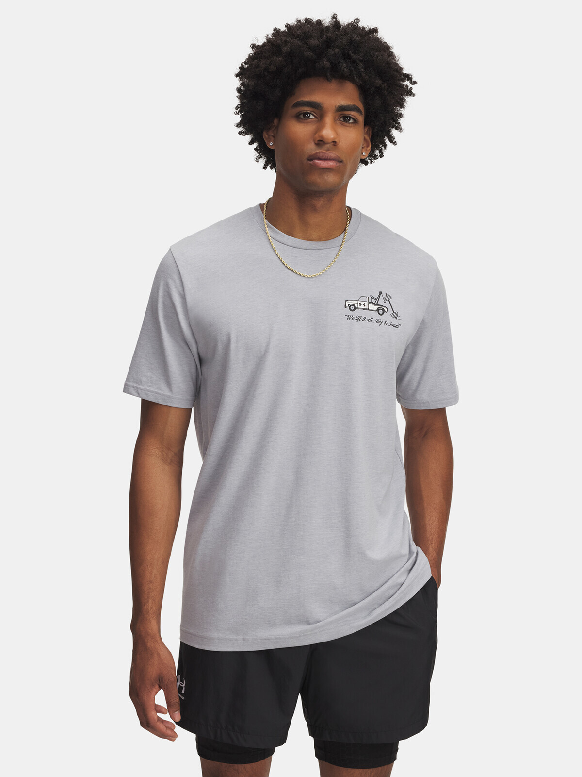 Men's T-shirt Under Armour UA 60/40S BODY SHOP SS-GRY - Men's