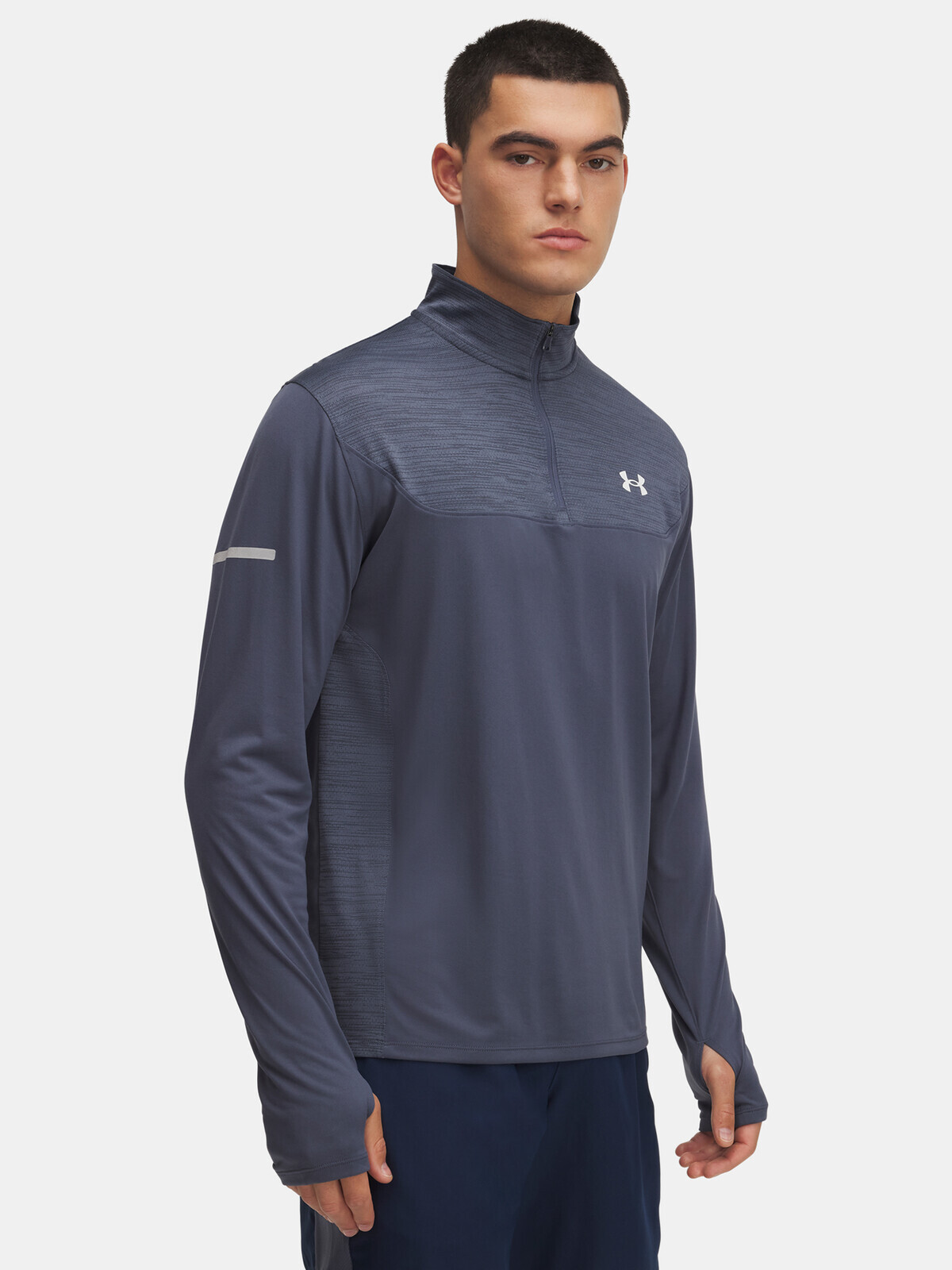 Men's T-shirt Under Armour UA Tech Utility 1/4 Zip-BLU - Men's