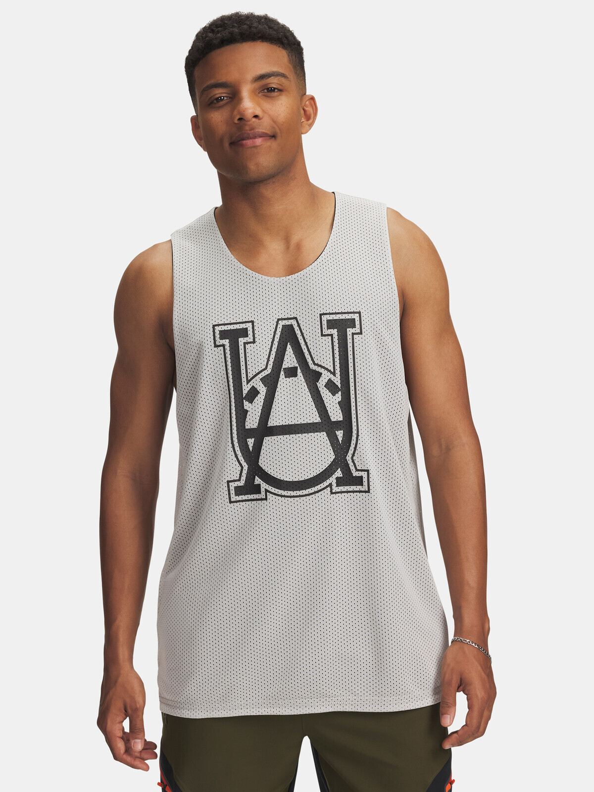 Men's tank top Under Armour UA M Courtside Reversble Jsy-WHT - Men's