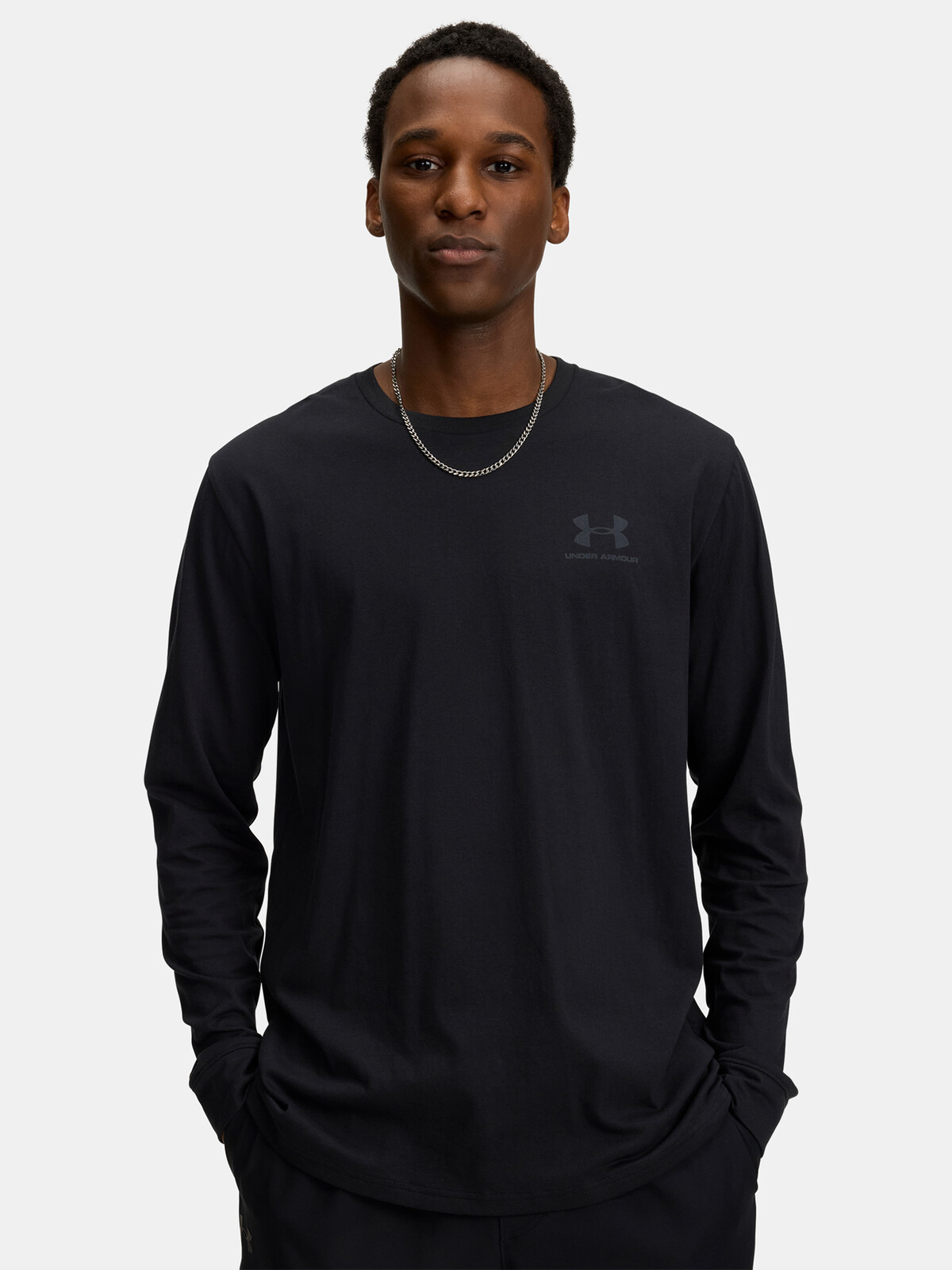 Men's T-shirt Under Armour UA SPORTSTYLE LEFT CHEST LS-BLK - Men's