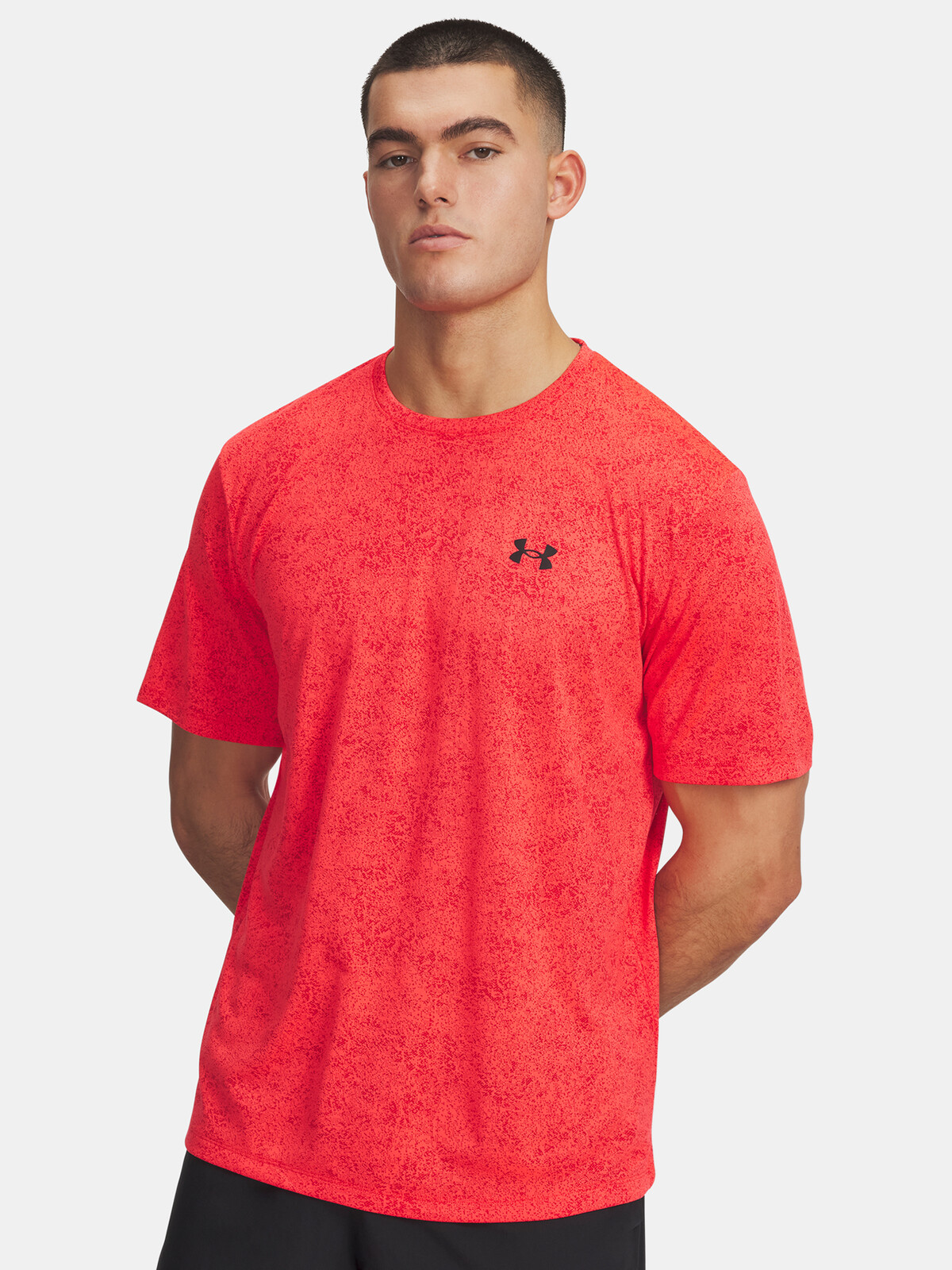 Men's T-shirt Under Armour UA Tech Tee Pixelate-RED - Men's