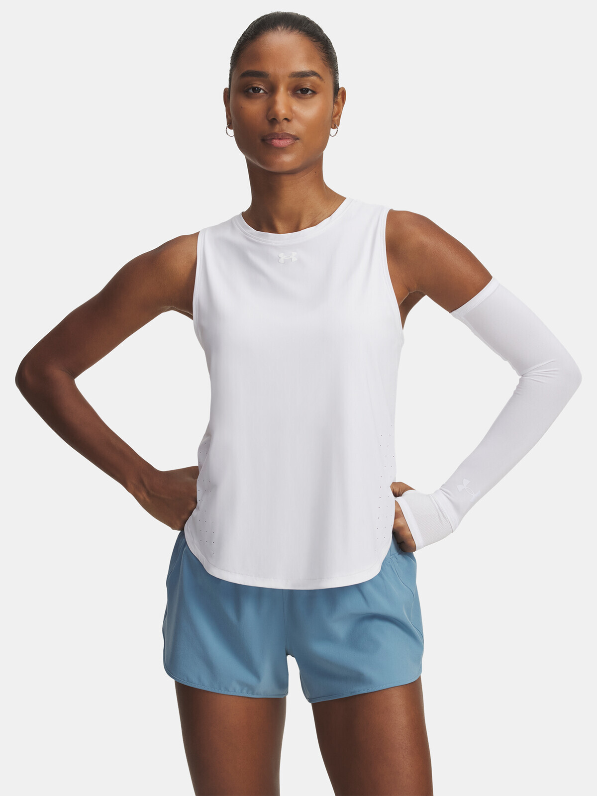 Women's tank top Under Armour UA Launch Elite Tank-WHT - Women's