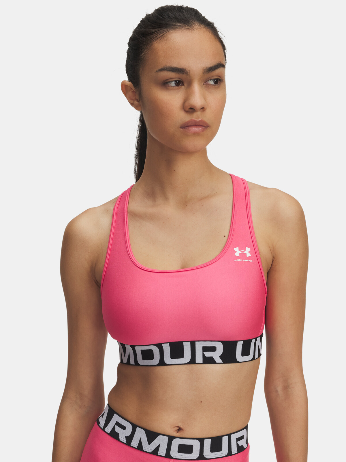 Women's bra Under Armour UA HG Mid Branded-PNK - Women's