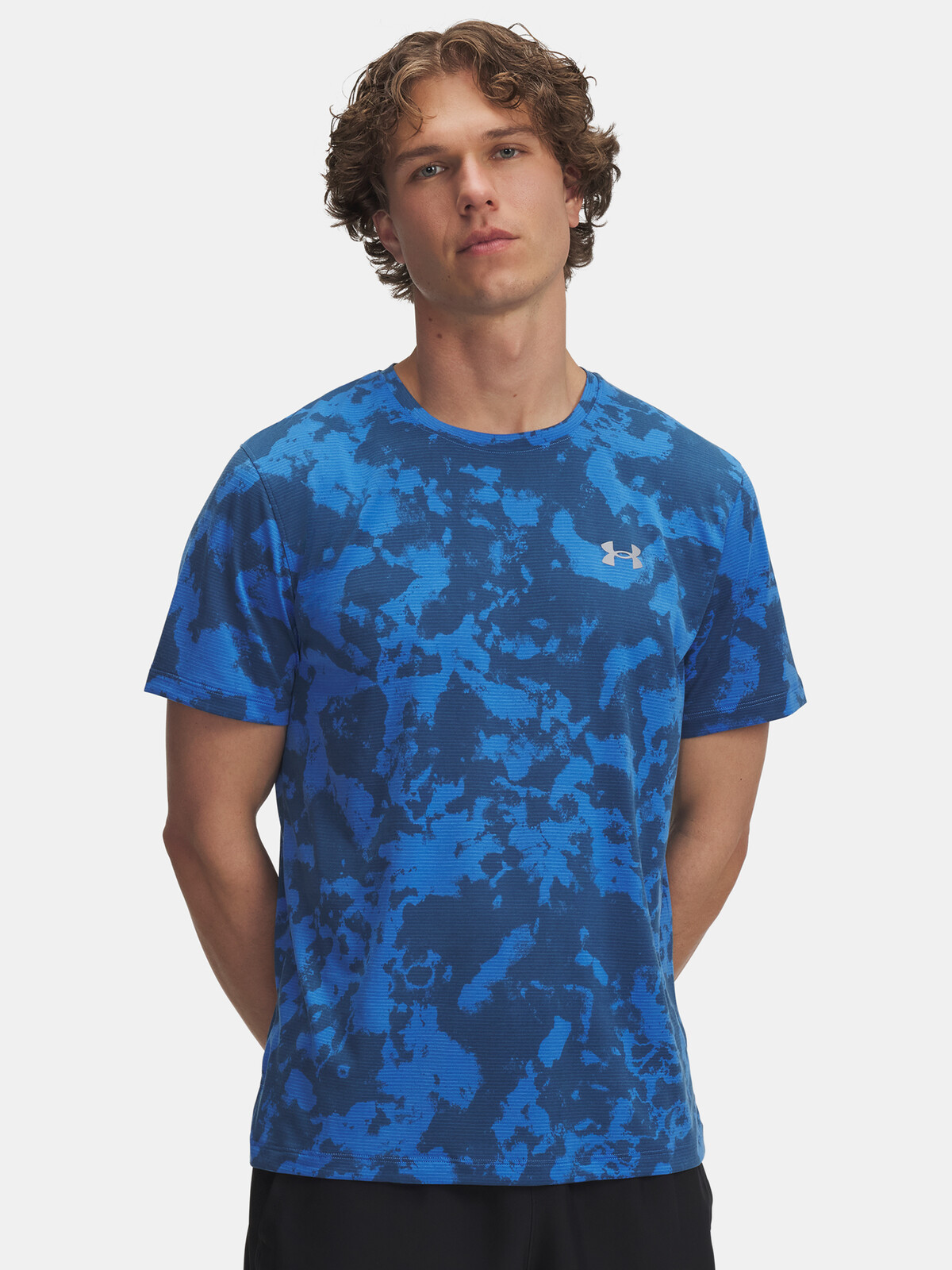 Men's T-shirt Under Armour UA Launch Printed SS-BLU - Men's