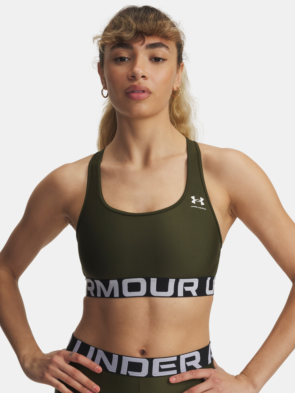 Women's bra Under Armour UA HG Mid Branded-GRN - Women's