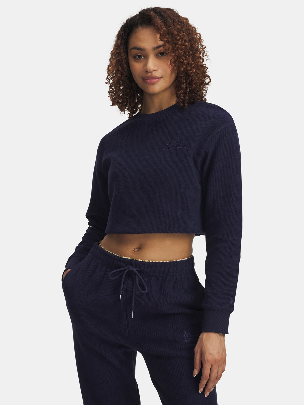 Women's sweatshirt Under Armour Icon Terry Varsity Crew-BLU - Women's
