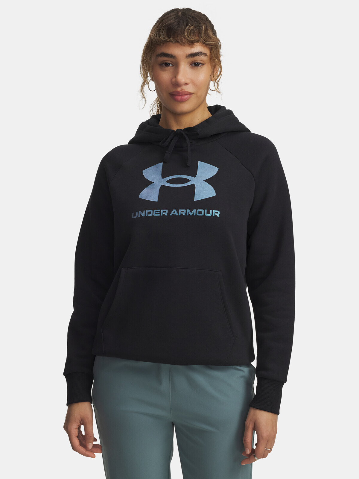 Women's sweatshirt Under Armour UA Rival Flc Shimmer Hdy-BLK - Women's
