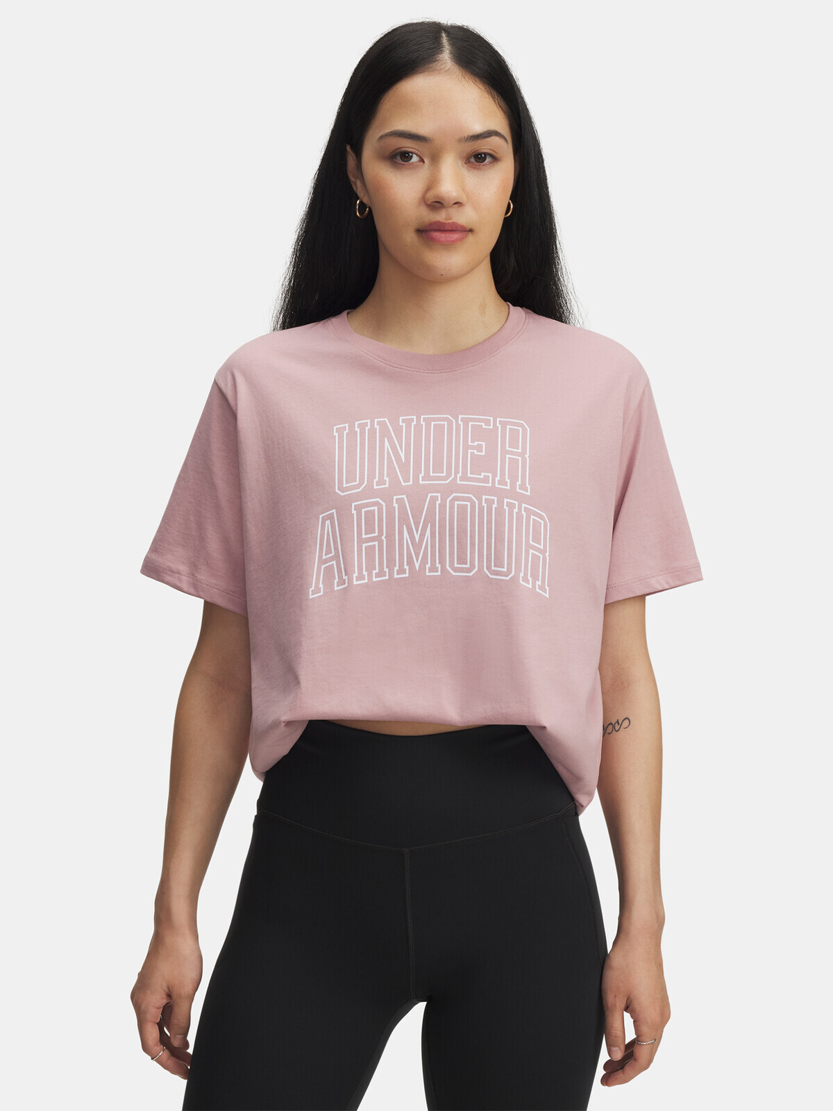 Women's T-shirt Under Armour Rival OS Campus Tee-PNK - Women