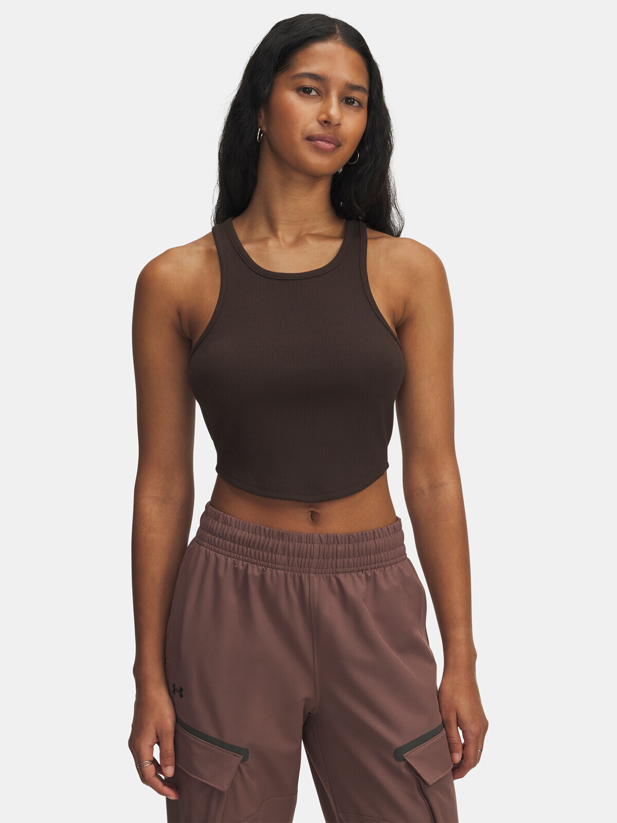 Women's tank top Under Armour UA Rival Rib Tank-BRN - Women's