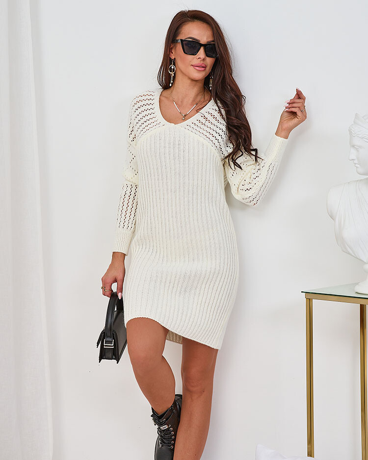 Resti Women's sweater dress in ecru