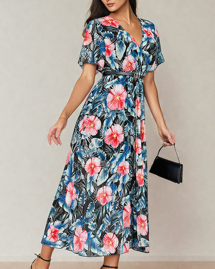 Resti Women's pleated floral midi dress