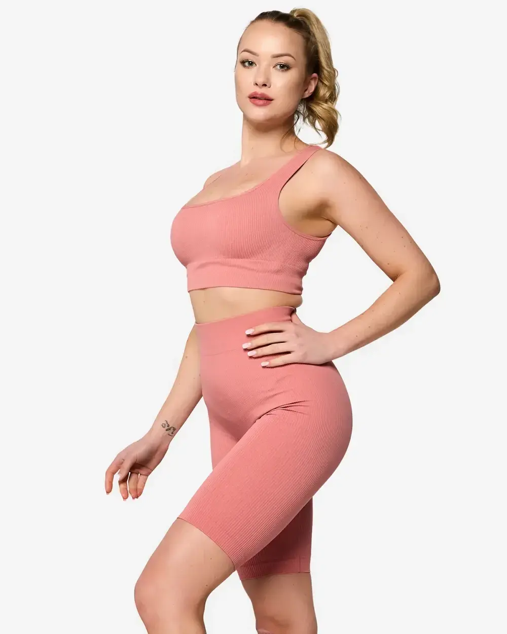Resti Coral Women's Striped Sports Set - Clothing