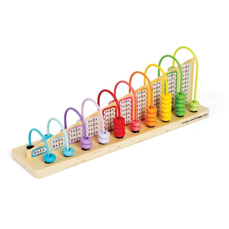 Bigjigs Toys Rainbow Abacus počítadlo 3y+ 56 ks