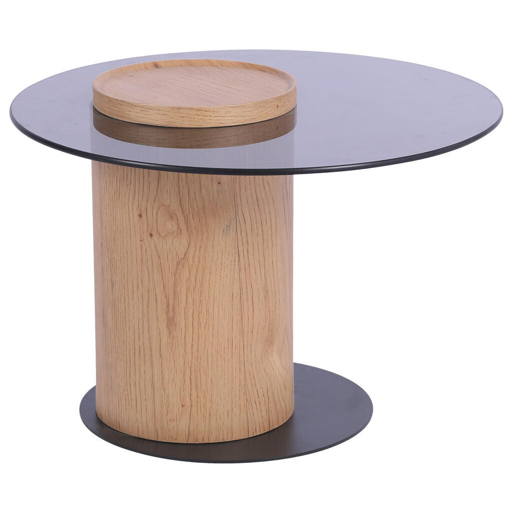 Stylife PRÍRUČNÝ STOLÍK, dub, čierna, farba duba