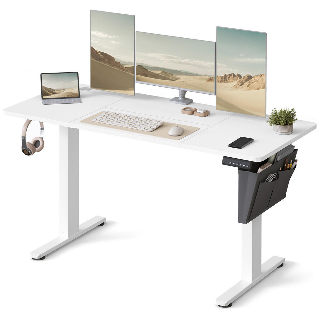 Boxxx PC STÔL, biela, 140/60/72-120 cm