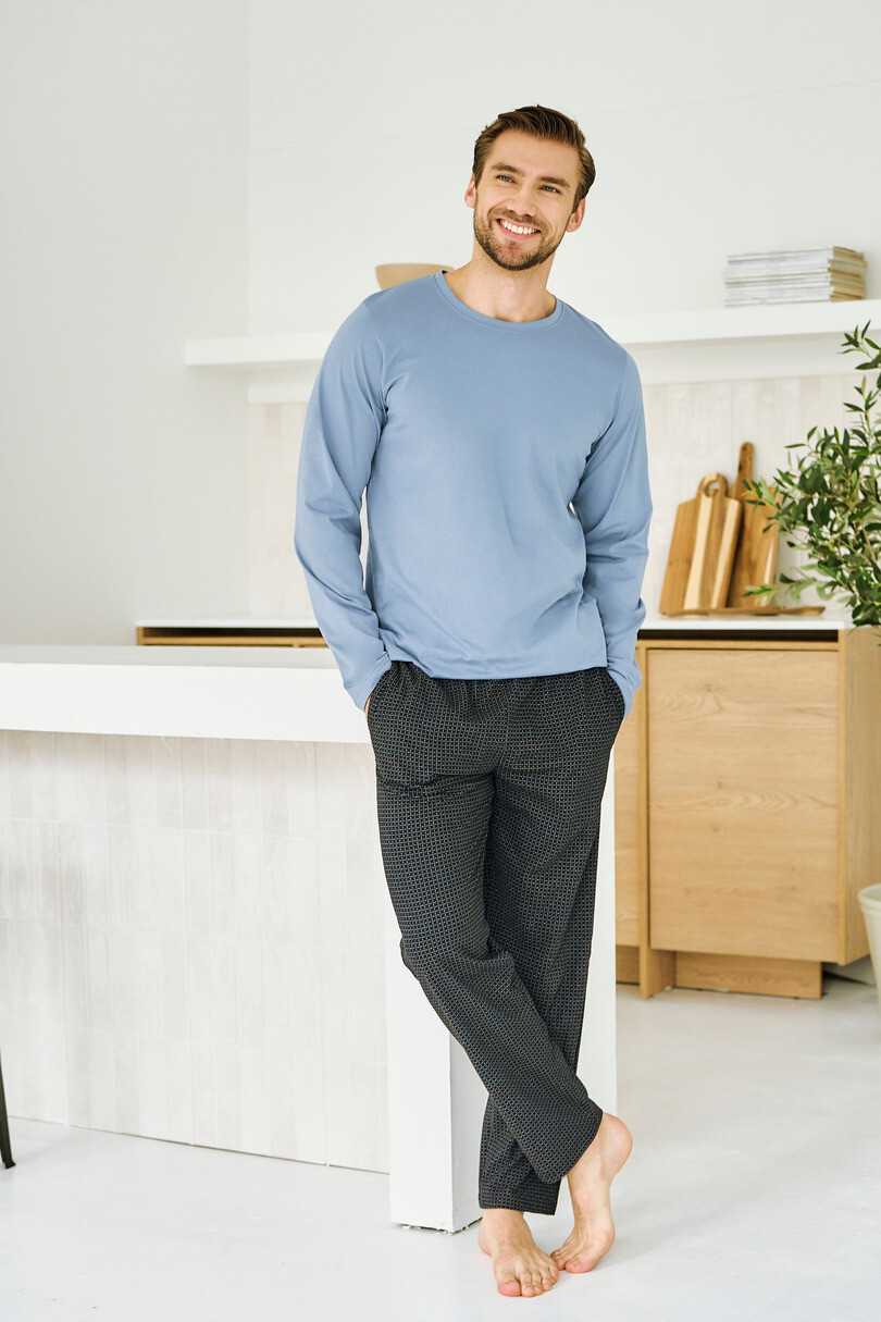 Taro Lorenzo pyžamo 3474 dĺžka/r M-2XL Z25/26 pánske džínovina XXL