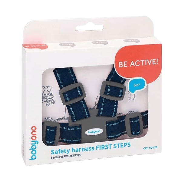 BABYONO Detské popruhy tmavomodré 6m+