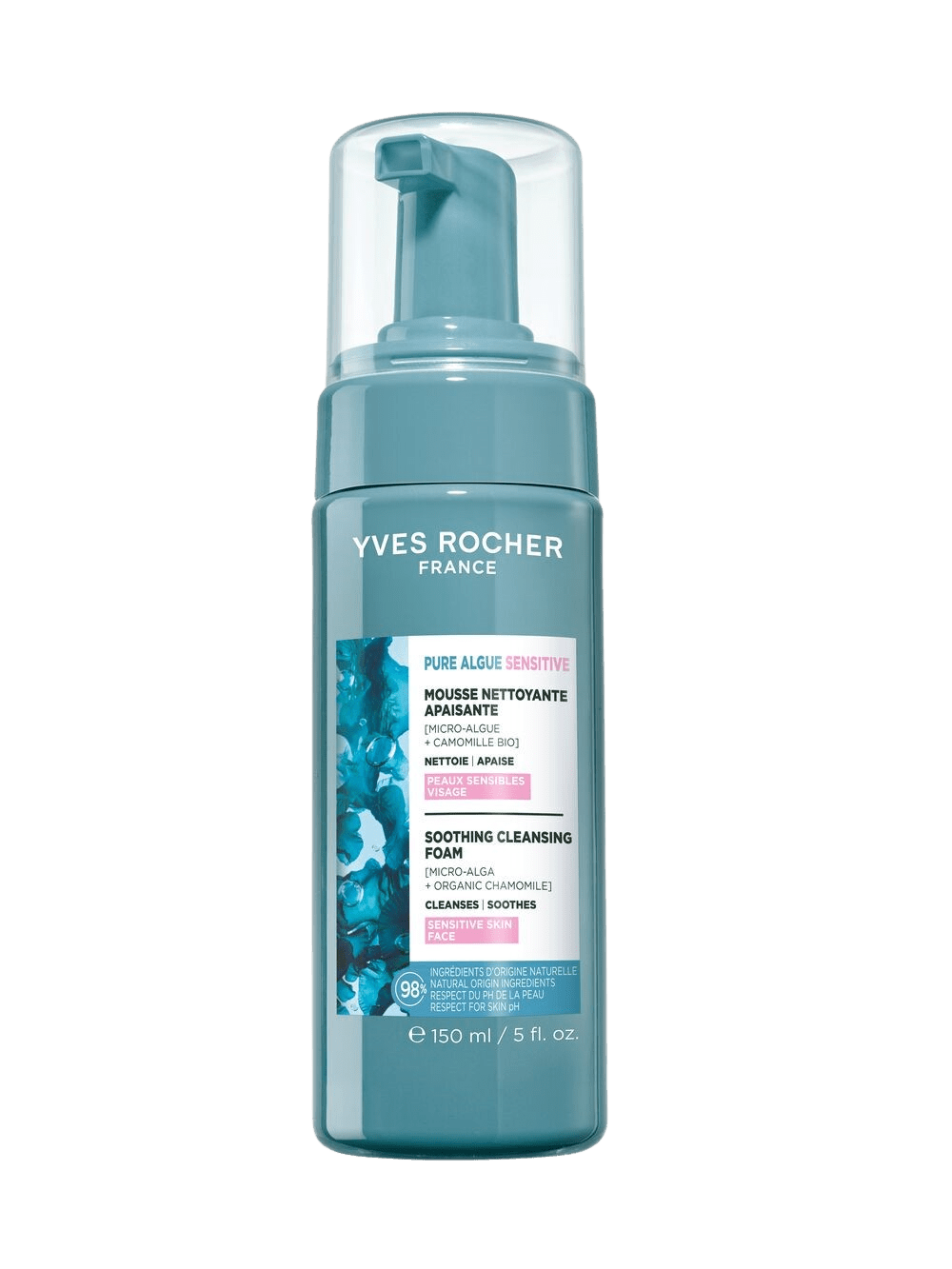 YVES ROCHER Pure Algue, Okysličujúca čistiaca pena 150 ml