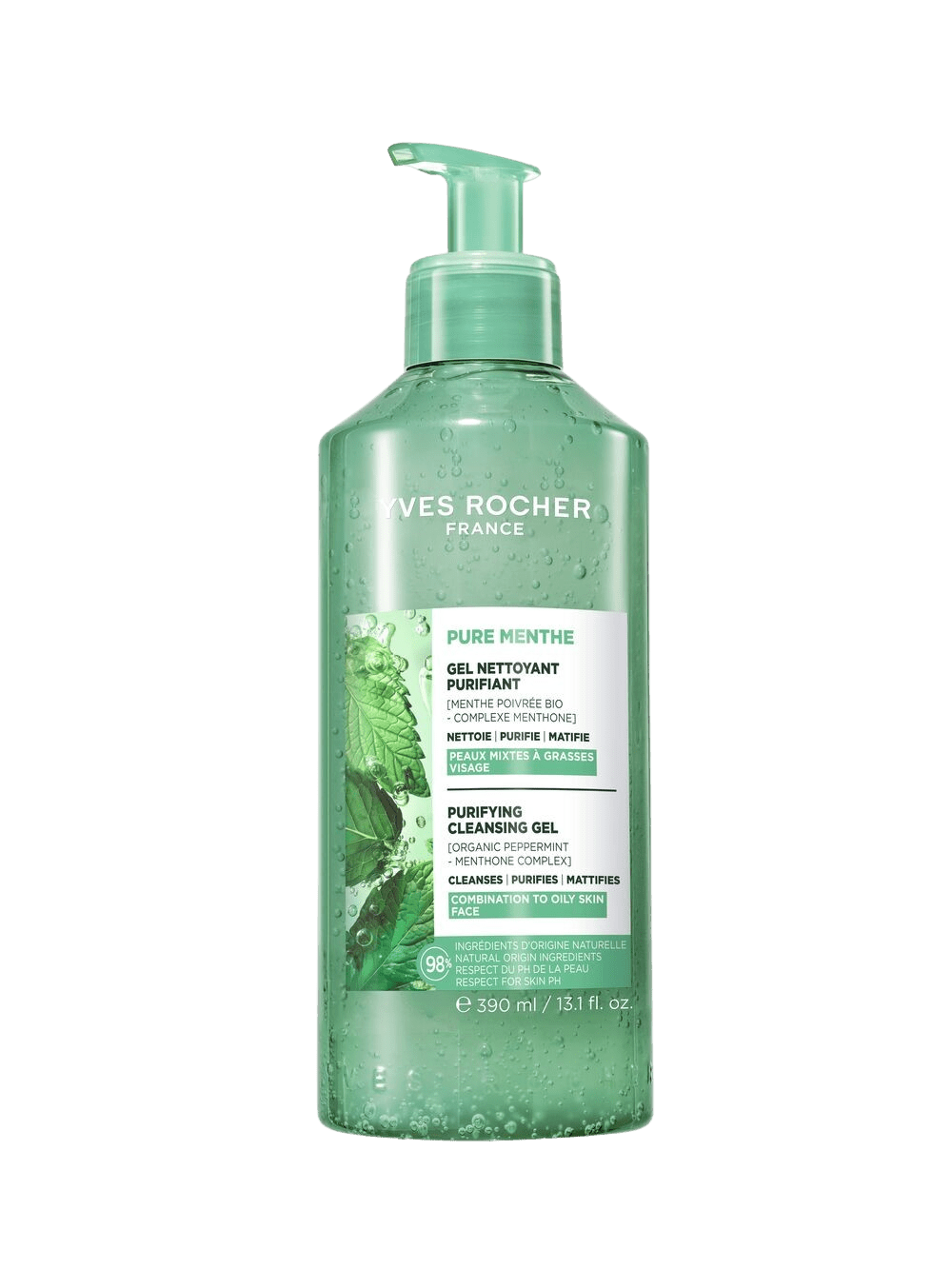 YVES ROCHER Pure Menthe, Hĺbkovo čistiaci gél 390 ml