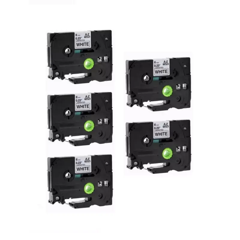 Starink Brother TZ-211 / TZe-211, 6mm x 8m, kompatibilní (černý tisk / bílý podklad) 5-PACK