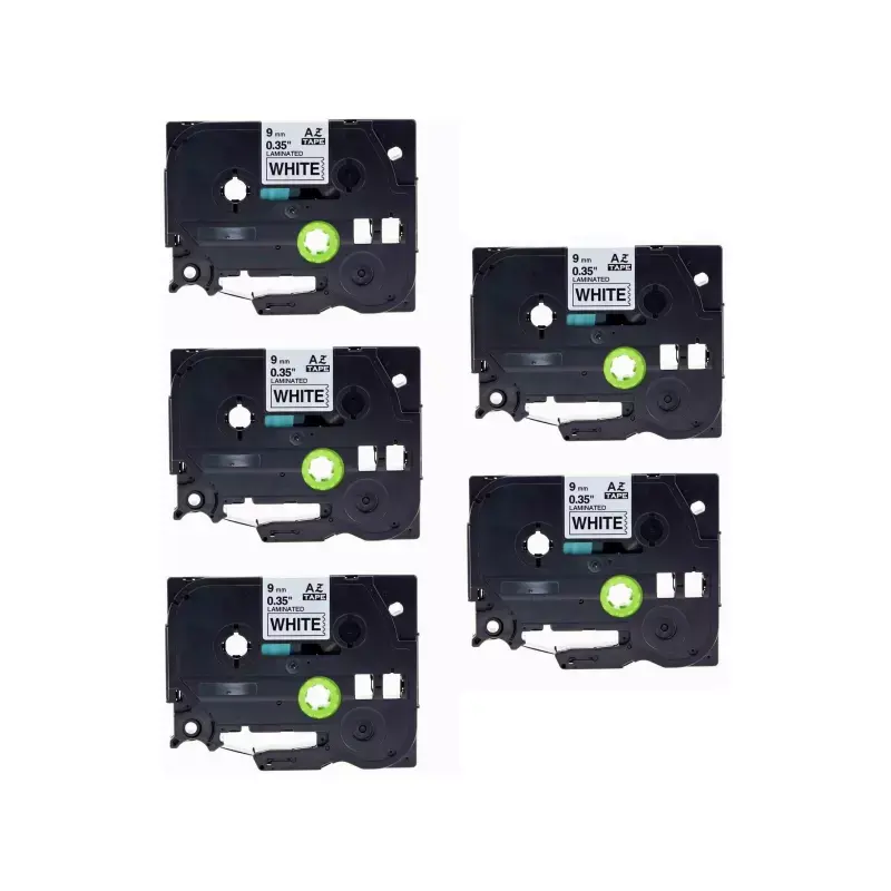 Starink Brother TZ-221 / TZe-221, 9mm x 8m, kompatibilní (černý tisk / bílý podklad) 5-PACK