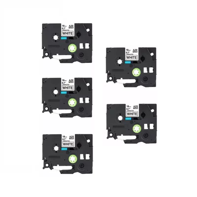 Kompatibilní páska Brother TZ-241 / TZe-241, 18mm x 8m, černý tisk / bílý podklad 5-PACK