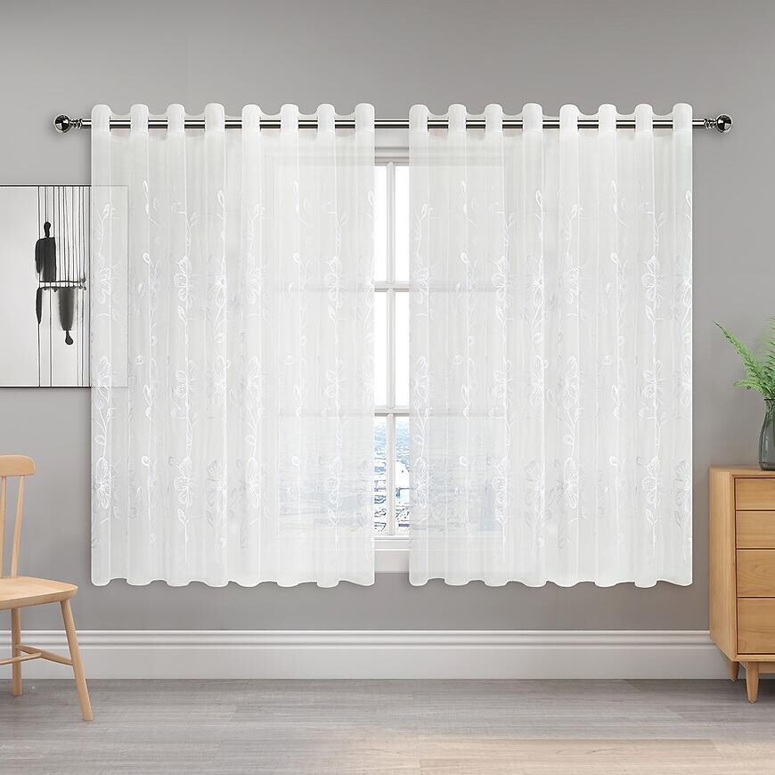 Záclona na krúžkoch IGA E6211 300x160 biela