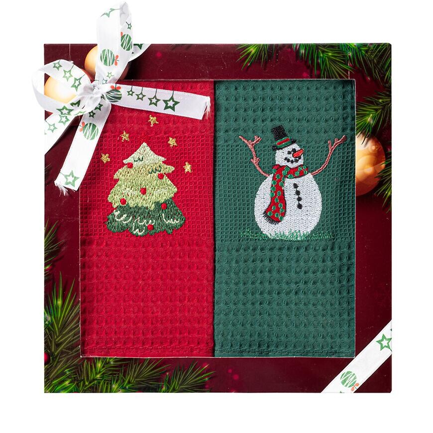 Kuchynské utierky kpl. 2 ks 50x70 cm červený/zelený