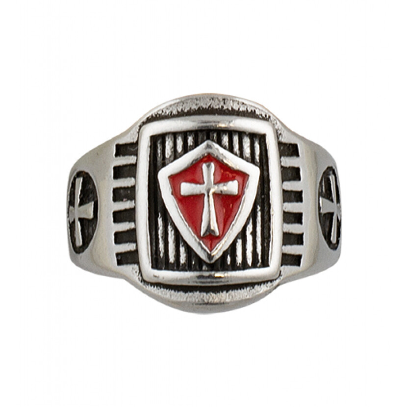 Templársky prsteň Shield Tole 10 - strieborný, 19