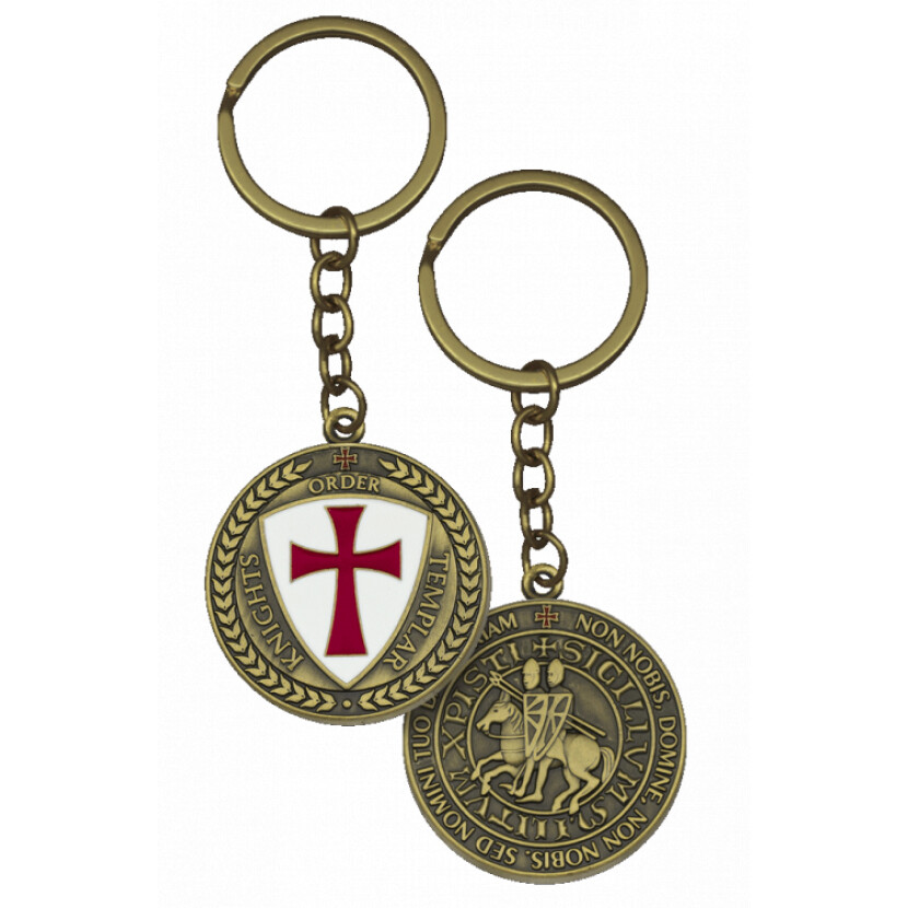 Kľúčenka s templárskym motívom Znak - zlatá-farebná